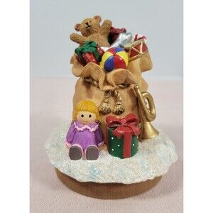 Candle Jar Topper Christmas Holiday bag full of presents Santa-sack